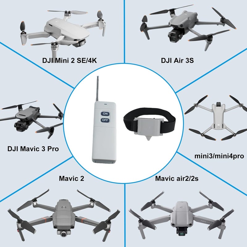 Amanely Universal Drone Airdrop System Compatible with DJI Mavic Mini 4 Pro, Mini 3, Mini 2, Air 2, Air 2S, Mavic 3 Pro, Mavic 2 - Payload Clip, Release Device, Airdropper with Fish Bait Ring Thrower Accessories (Drones Not Included) - Image 3